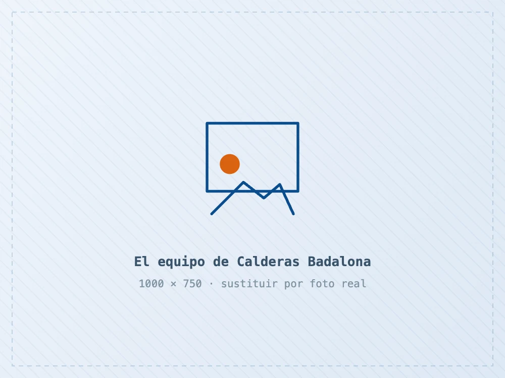 El equipo de técnicos de Calderas Sabadell