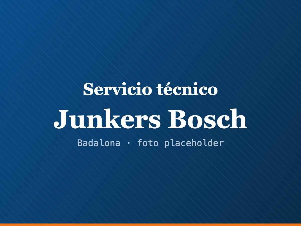 Servicio técnico de calderas Junkers Bosch en Sabadell