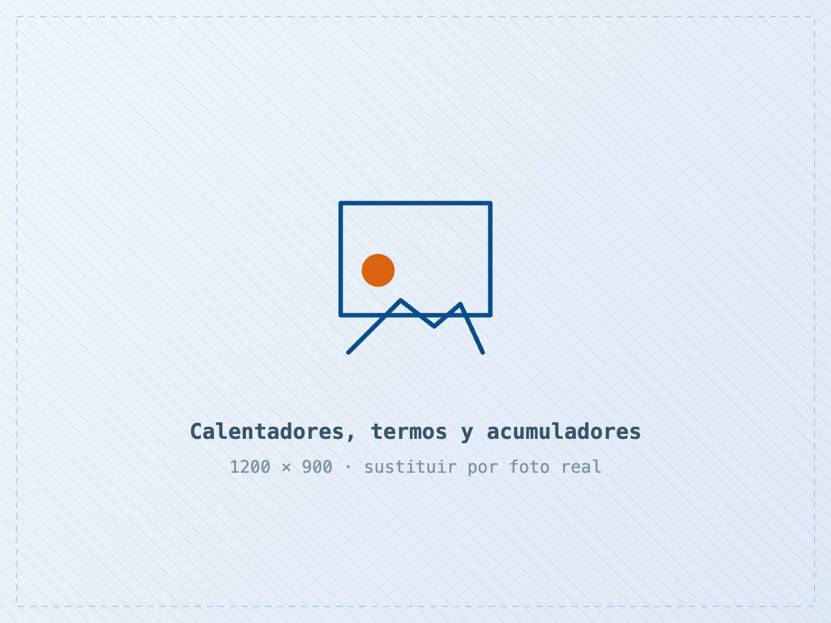 Calentador de gas y termo eléctrico instalados por Calderas Sabadell